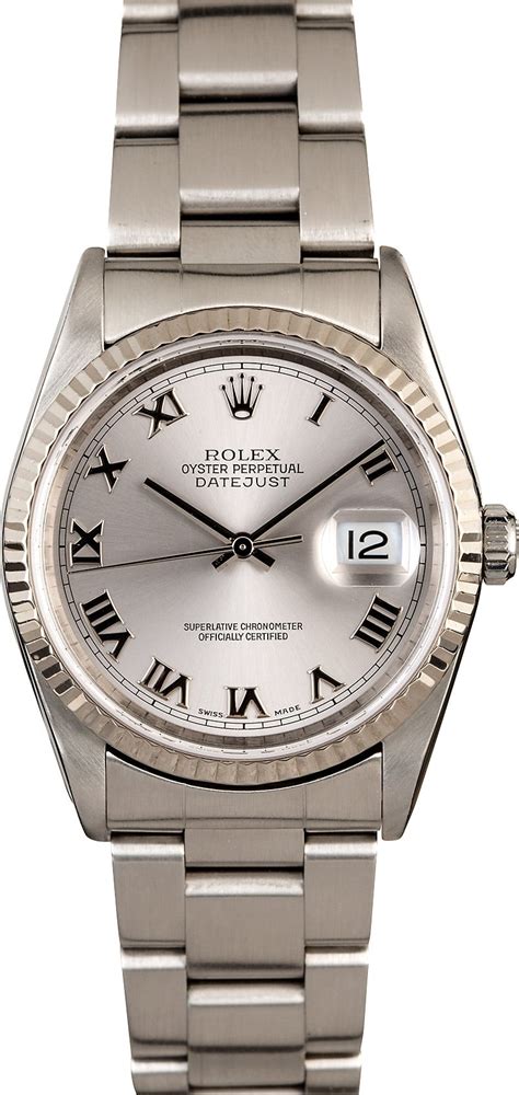 men's rolex oyster perpetual datejust steel 16234|rolex 16233 price list.